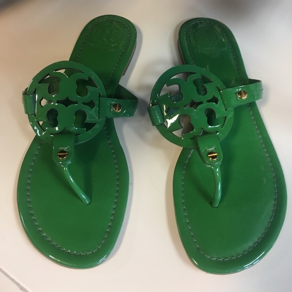 tory burch green sandals